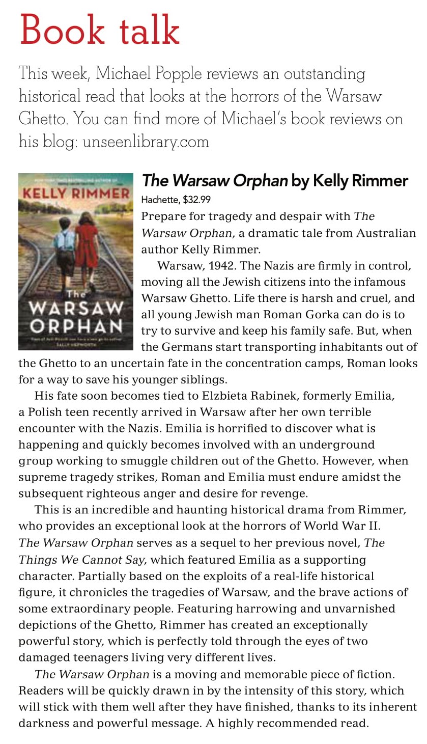 Canberra Weekly Column - The Warsaw Orphan - 13 May 2021-1
