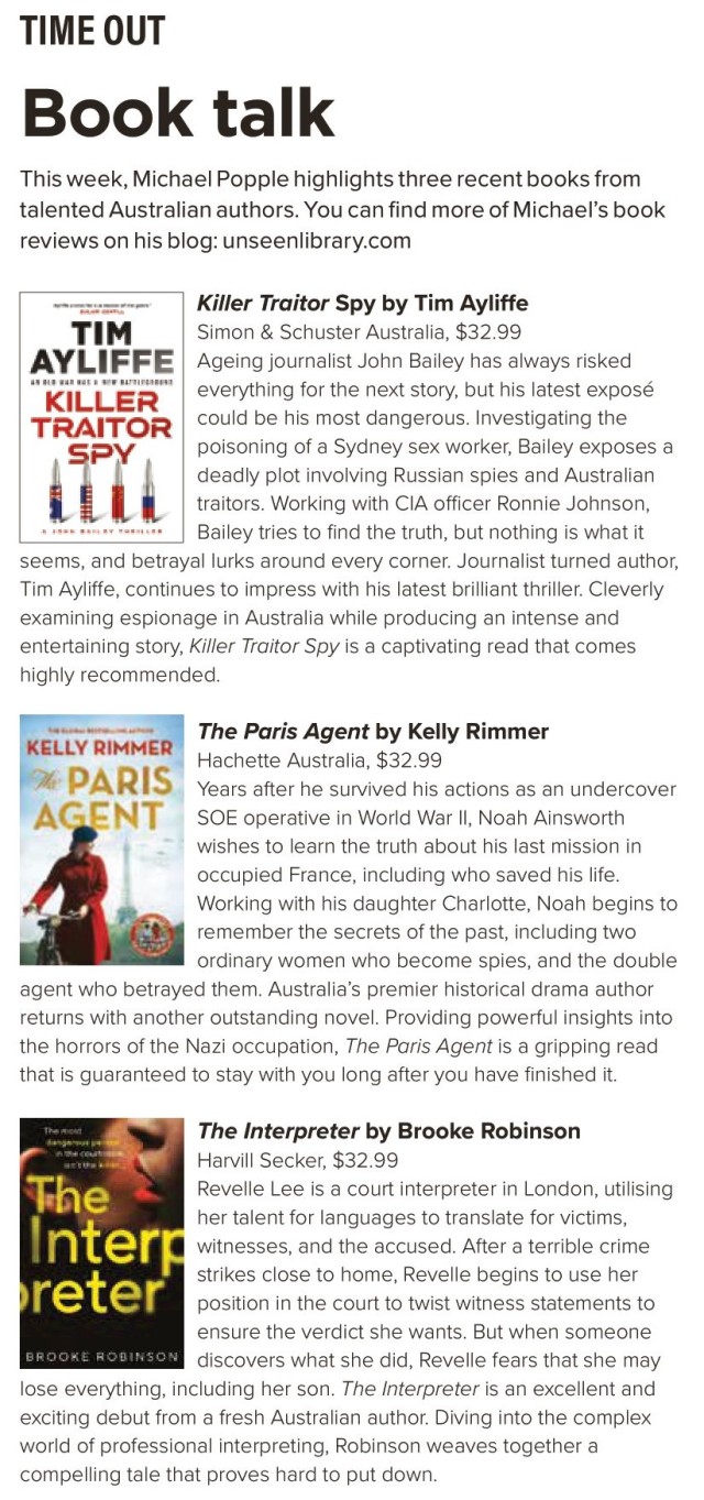 Canberra Weekly Column - Australian Authors - 13 July 2023